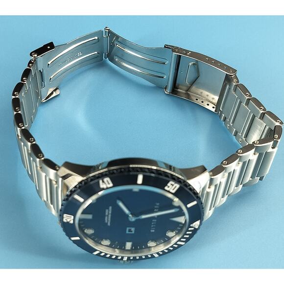 Perry Ellis Mens Arctic Sailing Blue Sunray Dial Stainless Stain Watch 02006-02 - Picture 10 of 16